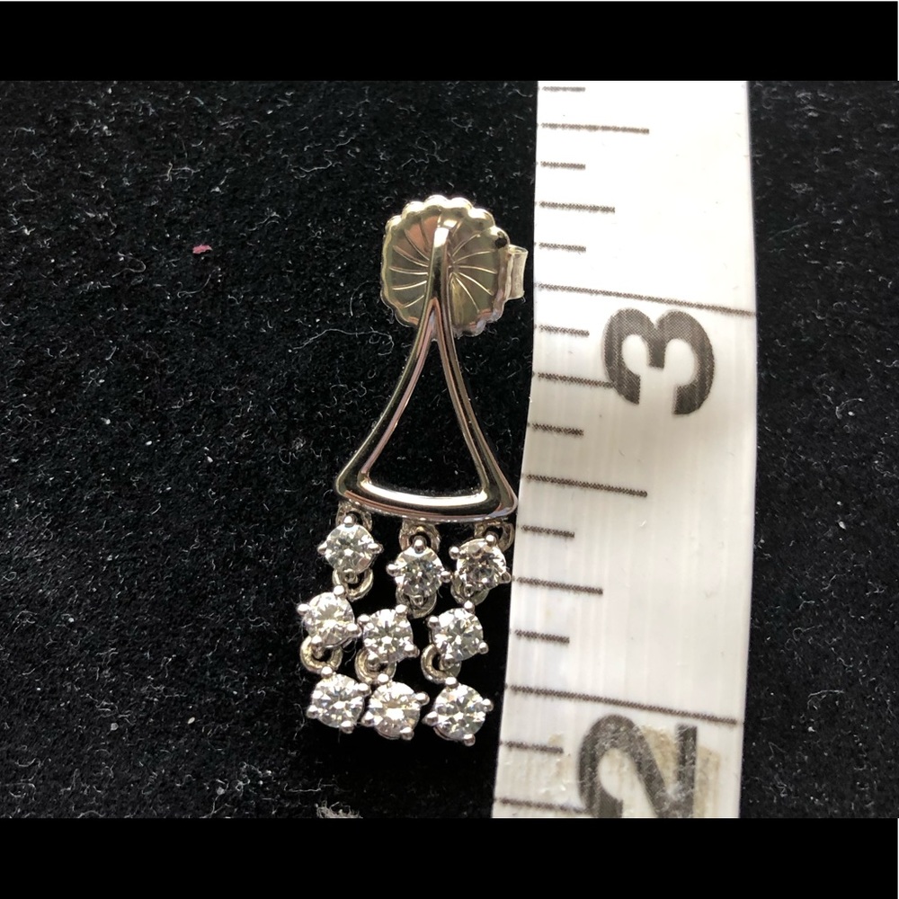 Cubic Zirconia Chandelier earrings - Picture 2 of 2